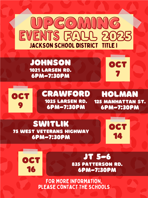 flyer for title I family nights